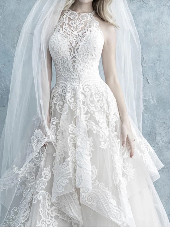 Allure Dresses & Skirts - Allure 9652 - NWT Halter Lace Applique Ball Gown Wedding Dress in Ivory
